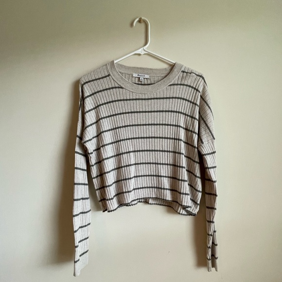Madewell | donegal lawson crop pullover sweater in stripe donegal lighthouse - Picture 2 of 5